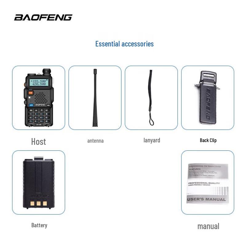 BAOFENG UV-5R Upgraded Professional Walkie Talkie (CN Version)