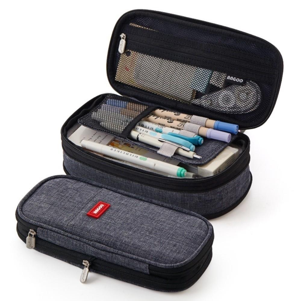 Multifunctional Stationery Bag Double-layer Stationery Organizer Fashion Pen Box  Gift
