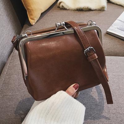 Módní Vintage klipy Černé Malé tašky PU Kožené Crossbody Clutch Tašky Dámské peněženky Kabelka Messenger