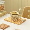 Retro Cartoon Animal Ceramic Cups Large Capacity Cute Mugs  Couple Drinking Cups  Breakfast Coffee Cups  Souvenirs