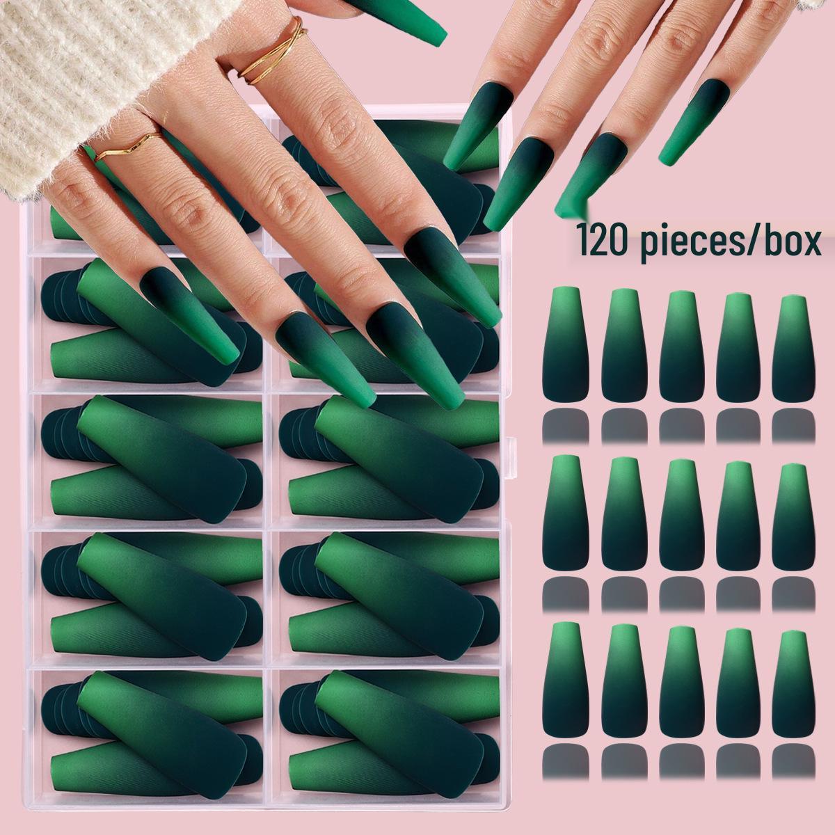 

120 Gradient Color Removable Press-On Nails - Finished, Wearable, False Nail Tips