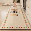 Cartoon Cute Animal Rug Long Strips for Kitchen, Laundry Room Water Absorbing Quick Drying Anti-Slip Floor Mat Home Decor