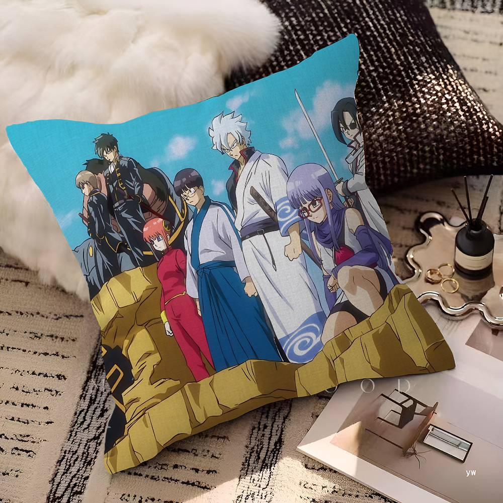 Japanese Anime Gintama Pillow Gift Home Office Decoration Pillow Bedroom Sofa Car Cushion Coverpillow Case