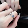 Niche Design Sense Dark Wind Personality Open Ring French Stacking High-End Index Finger Ring Female Punk Jewelry