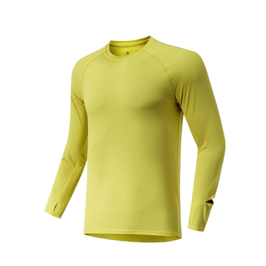 Men's Quick-Dry Long Sleeve Sports Top - Moisture-Wicking, Breathable, Warm, High Elasticity