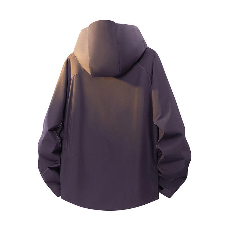 Durable Unisex Outdoor Workwear Jacket: Windproof & Waterproof Hooded Top for Spring & Autumn