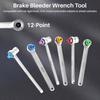 7PCS/SET 7 to 12mm Brake Bleeder Wrench Brake Fluid Bleeder Kit  Automotive Garage Use