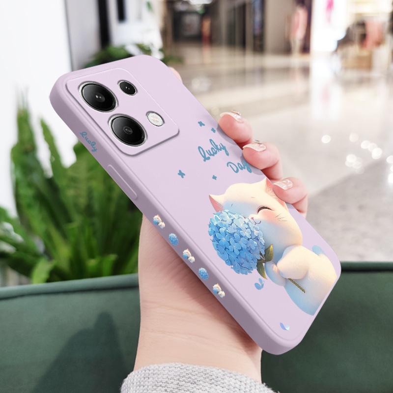 

Blue Silk Cat Phone Case For Xiaomi Redmi Note 15 Pro Plus 4G 5G Silicone Cover Redmi Note 15 Pro 5G