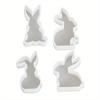Rabbit Shaped Candle Mold, DIY Easter Bunny Plaster Decorative Ornament Silicone Mold, Suitable for DIY, Holiday and Party Tools
