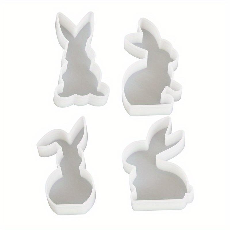 Rabbit Shaped Candle Mold, DIY Easter Bunny Plaster Decorative Ornament Silicone Mold, Suitable for DIY, Holiday and Party Tools