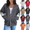 Women's Fashion Casual Long Sleeve Solid Color Hooded Sweatshirt Tops