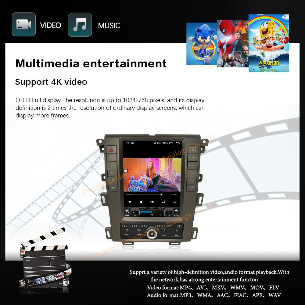 10.4" Car Multimedia Video Player For Ford EDGE 2009-2012 GPS Navigation Radio Android12 8+128G 8Core CarPlay 4G Host 360Camera