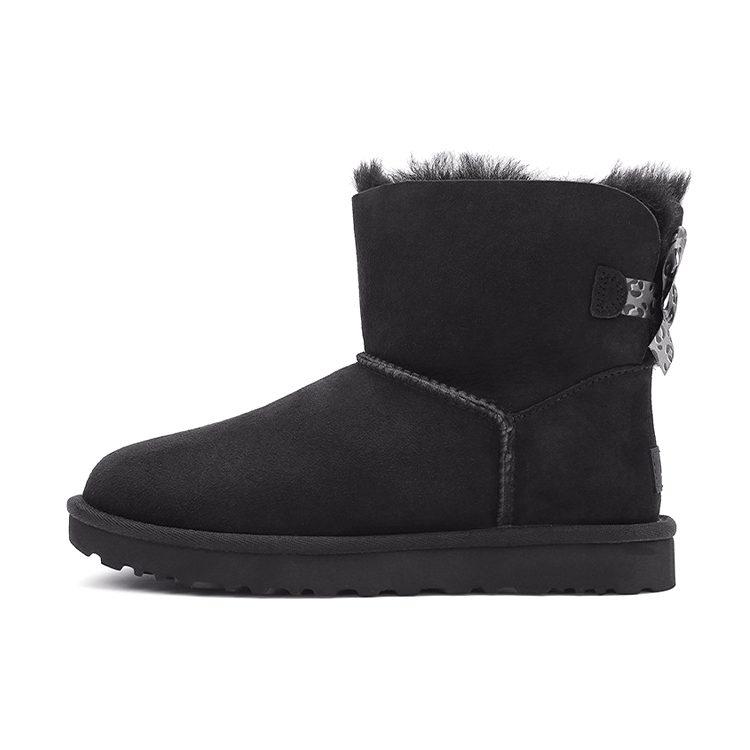 UGG Mini Bailey Bow Ii Exotic Boot 'Black' Women's 1102972-BLK