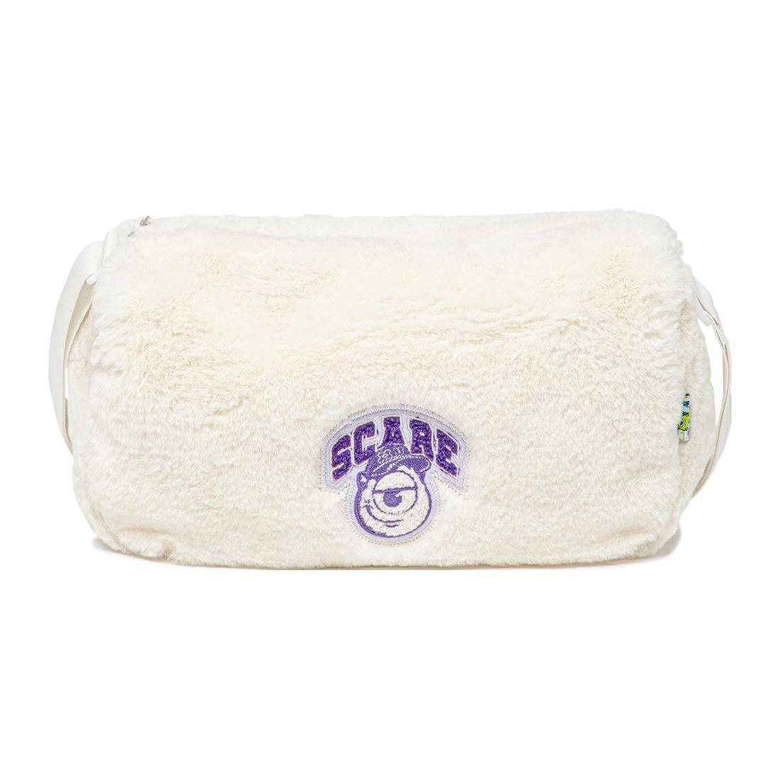 Li Ning Sports Lifestyle Series Zipper Plush Shoulder Crossbody Bag Women Bags Off-White ABDT290-1 Ecru