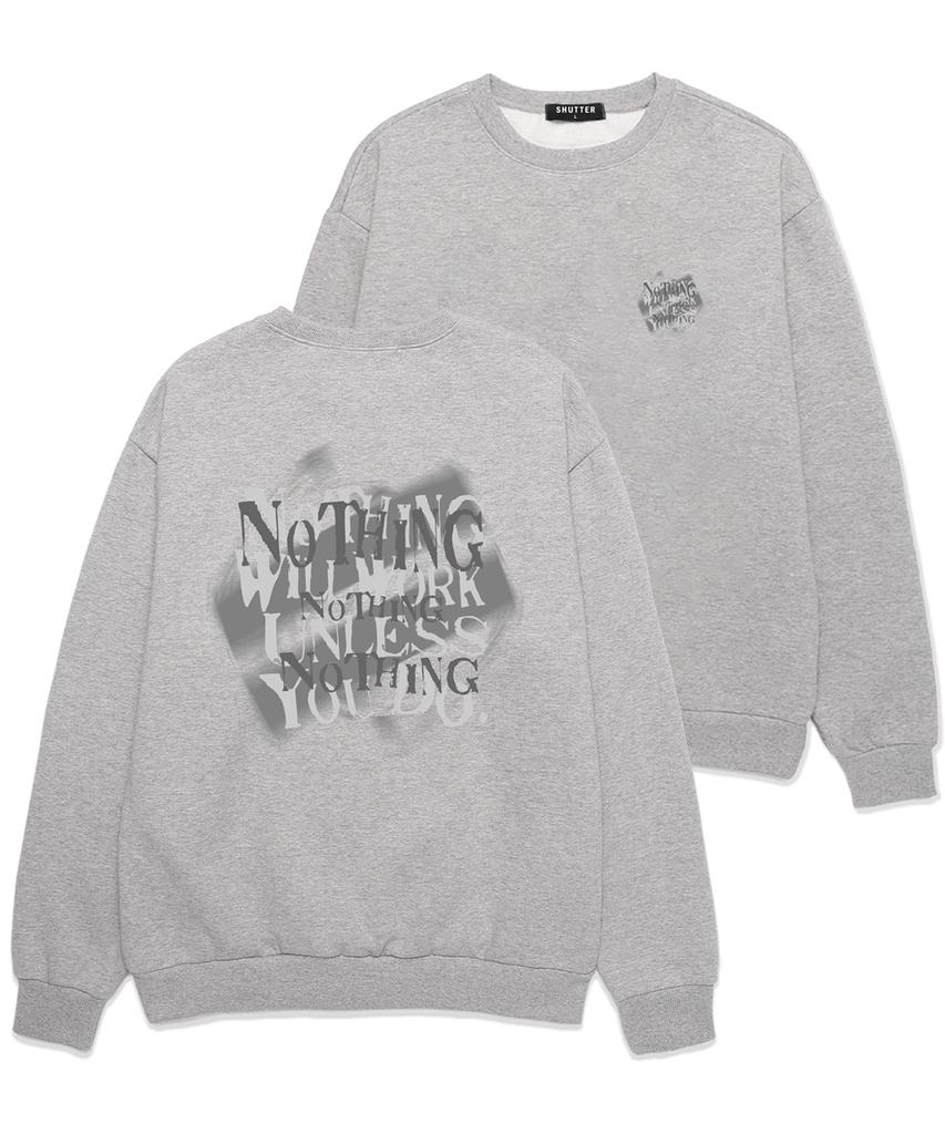 SHIRTER Nothing Blur Sweatshirt (Sls026) Melange Gray (Type B)