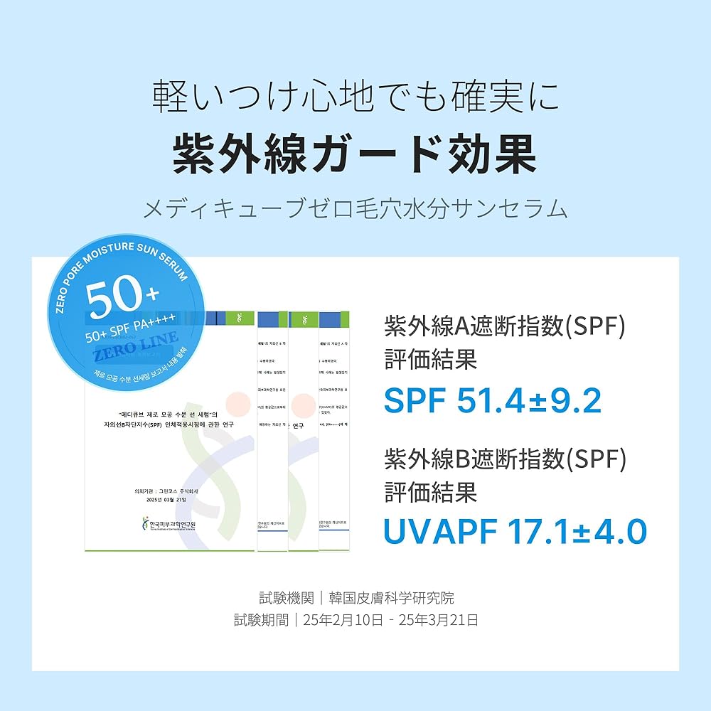 Medikube Zero Pore Moisture Sun Serum SPF 50+ PA++++ UV Base Water Fit Cream 50ml