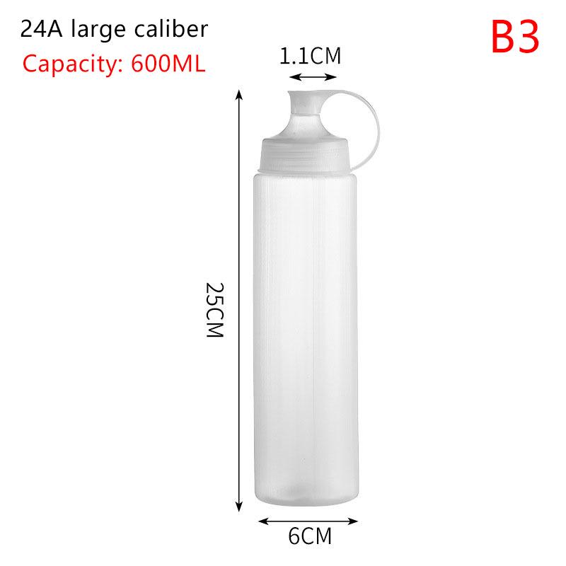 350/450/600Ml Squeeze Sauce Bottles Condiment Dispenser Large Mouth Dustproof Kitchen Seasoning Salad Sauce Olive Oil Bottle