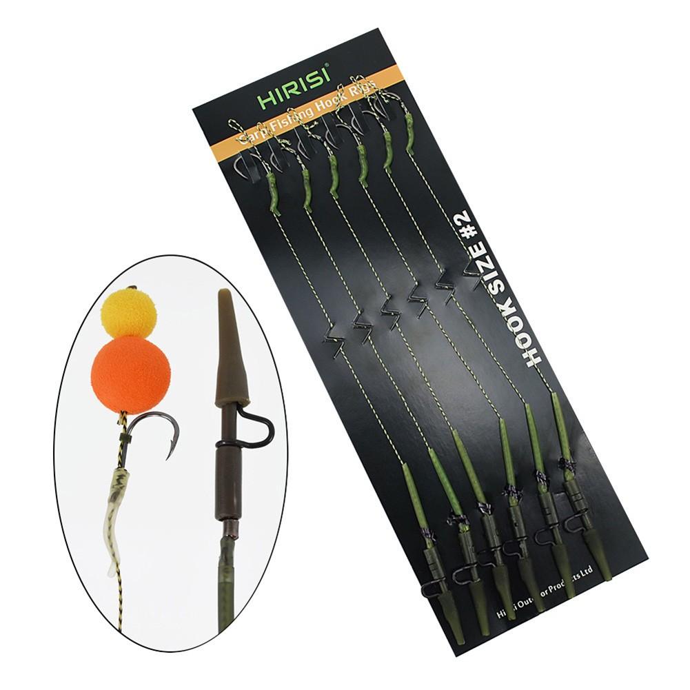 6pcs Sazan Balıkçılık Rigs Boilie Bait Rig Ile Kavisli Barb Sazan ...