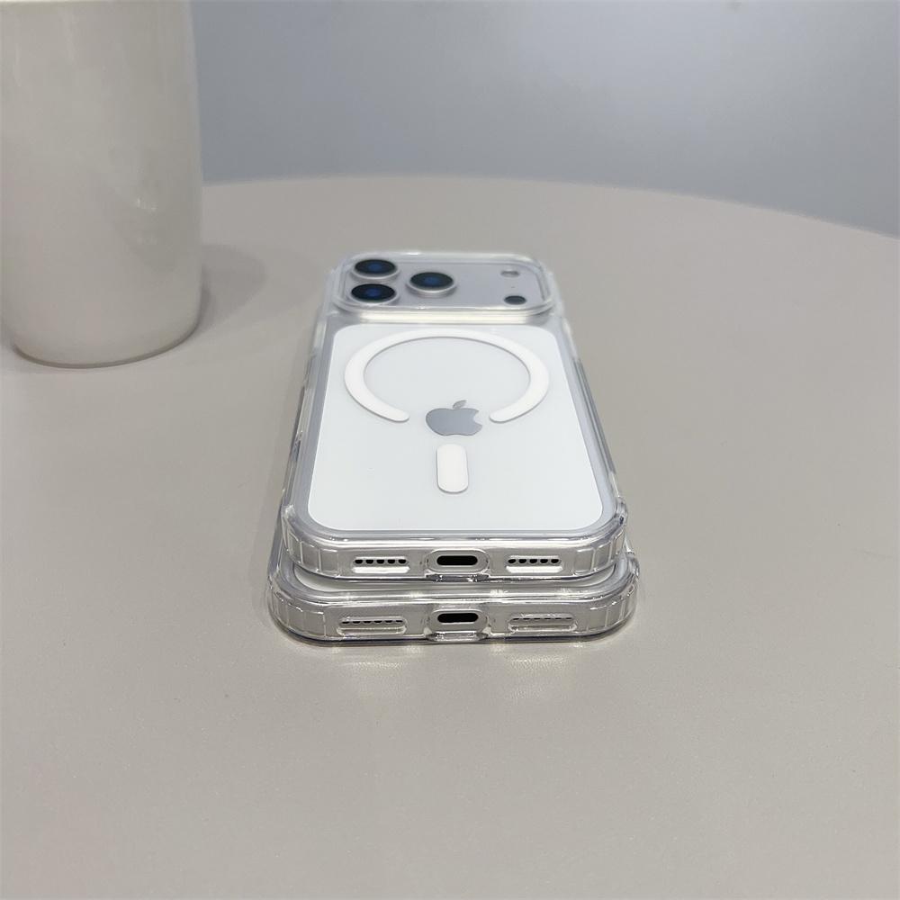 Anti Yellow Transparent Magsafe Phone Case for iPhone 17 Pro Max 17 Air 16 15 14 13 12 11 Strong Magnetic Suction Clear Cover