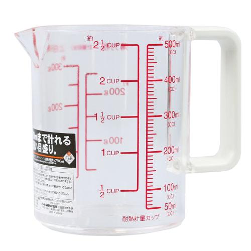 Pearl Metal VegiLive CC-1051 Measuring Cup, 500ml, Heat-Resistant, Made in Japan, Tsubame-Sanjo