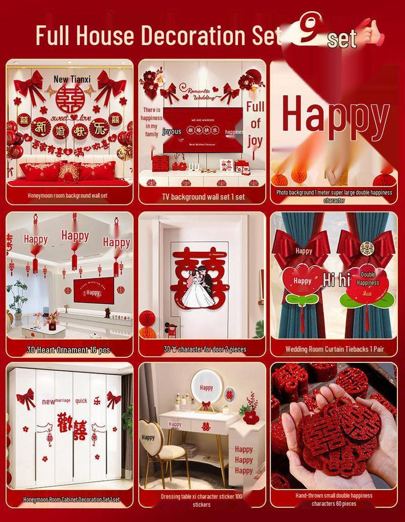 Komplett Bröllopsrumsinredningsset för Sovrum & Nytt Hus