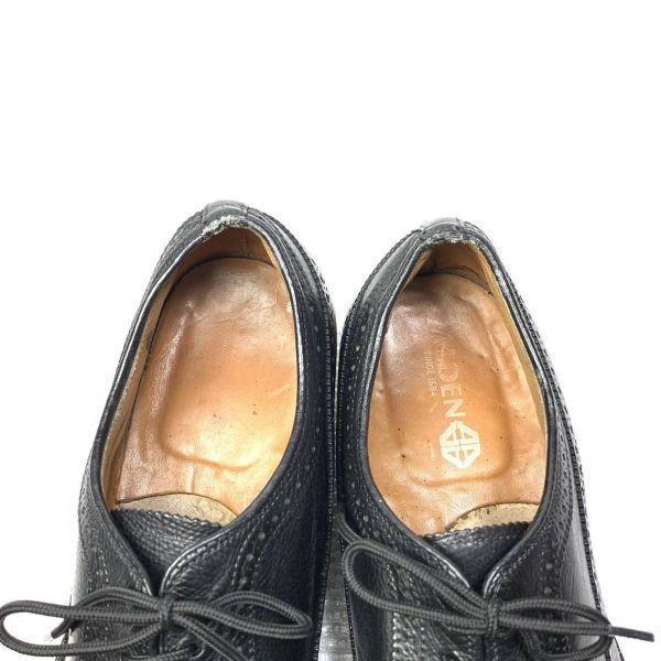 Vintage ALDEN Size 10.5A C 27.5 28.0cm Wingtip Dress Shoes Black(USED)