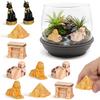 LIOOBO Egypte Minatuur Oud-Egyptisch Model 10-Delige Set Piramide Sfinx Bastet Hars Poppenhuis Bureaublad Decoratie Interieur Beeldje