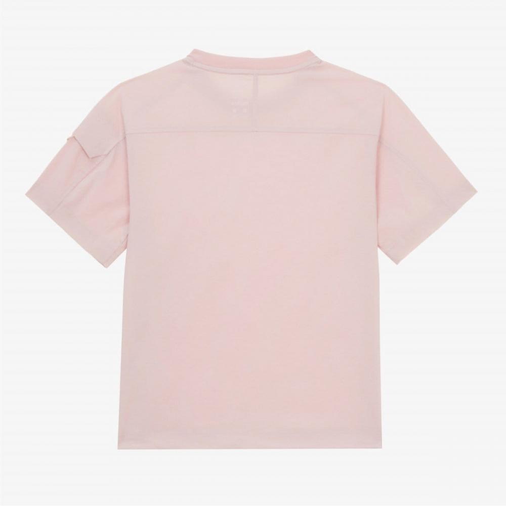 [norTh Face Official] NT7ur35a Women S froST ShorT Sleeve T ShirT Pale Pink
