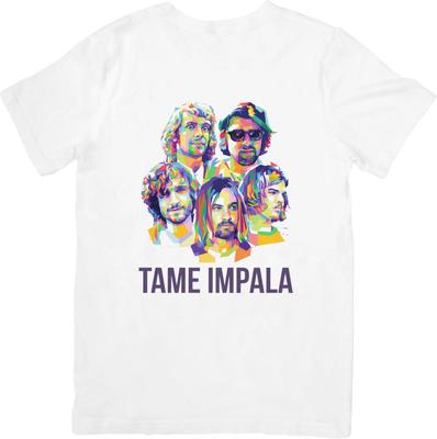 Tame Impala Music Fit for Men & Women Quality Cotton T-Shirt White.