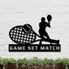 Exquisite Tennis Metal Wall Art, Handcrafted Plaque for Sports Fans, Trendy Athlete Gift, Customizable Tin Sign Wall Sculpture