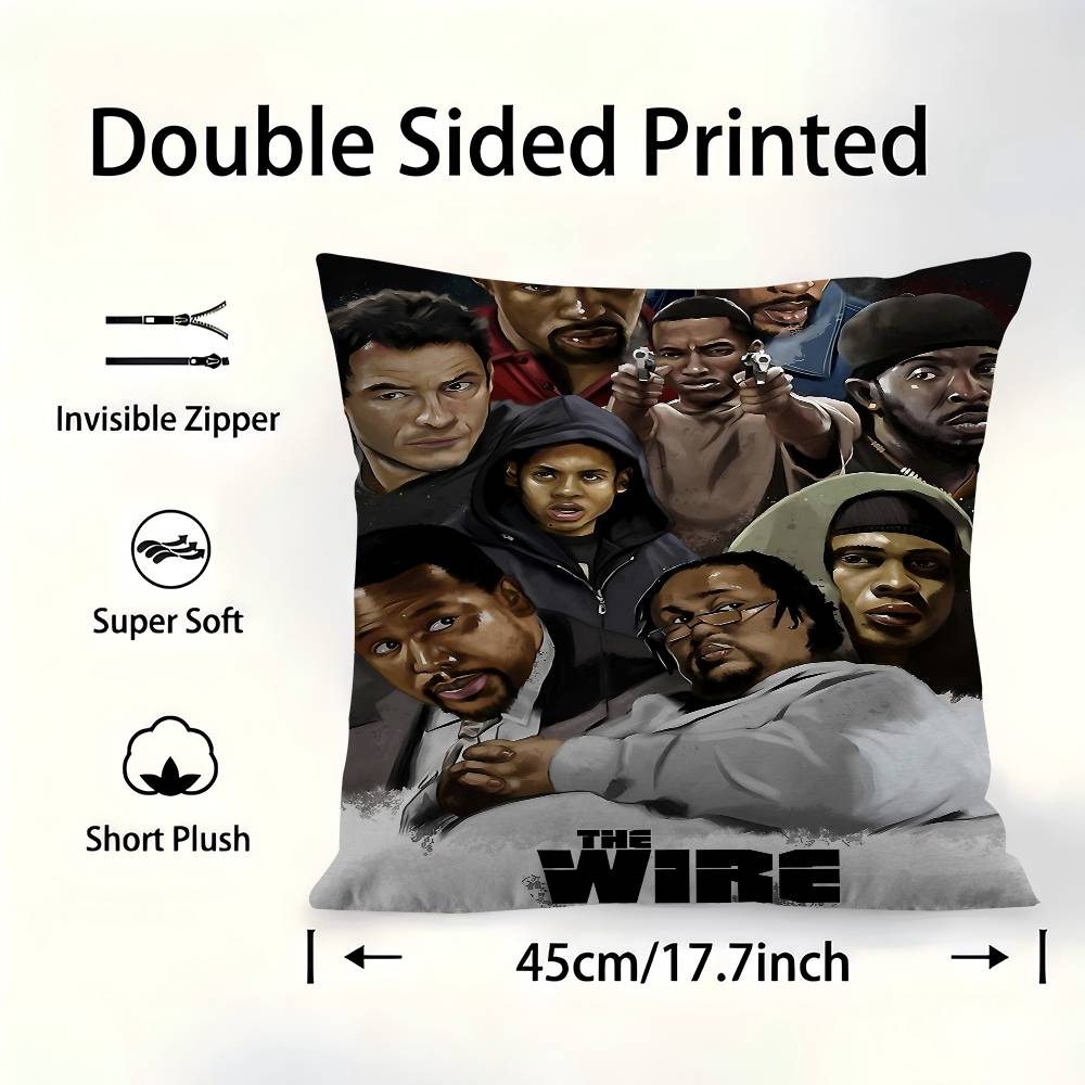 The Wire Movie Pillowcase Toon Gift Cushion Cover Bedroom Home Sofa Chair Seat Decor Pillow Case