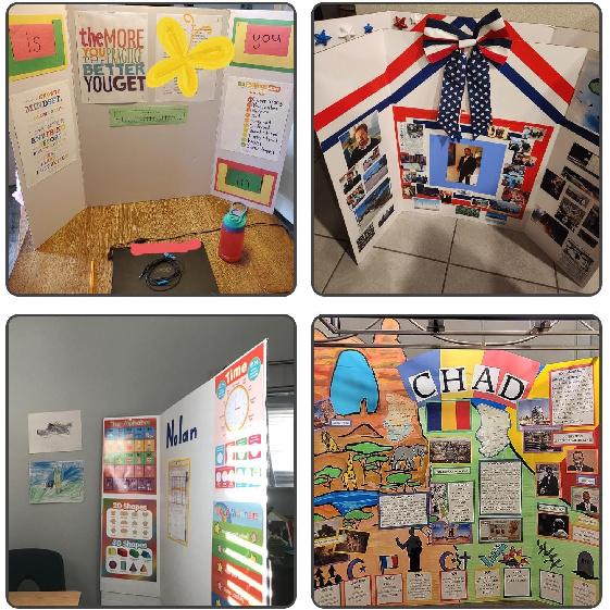 3 pcs Small White Tri-Fold Display Boards, 21 x 14 Inches Corrugated Trifold Poster Boards for School Projects, Science Fairs, Business Presentations