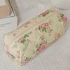 Vintage Blumenmuster Damen Stepp Kosmetiktaschen Reise Tragbar Damen Make-up Etui Toilettenartikel Aufbewahrung Handtasche Mädchen Reißverschluss Federmäppchen