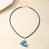 Strass Delfin Anhänger Halskette für Damen Verstellbare Länge Halskette Choker Leichtes Bequemes Accessoire