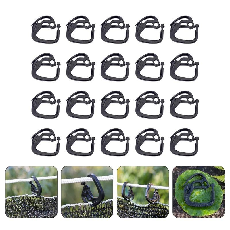 10/20/50pcs Shade Clips Hooks Shade Cloth Clamps Wire Mesh Fixing Black Fence Netting Clips Hanging Practical High Quality