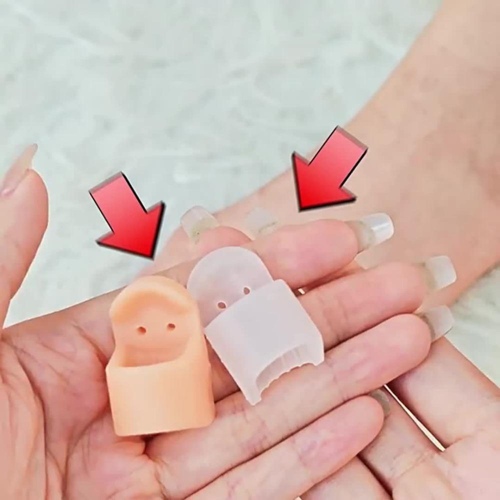 2PCS Toe Separator Orthotics for Foot Discomfort Repair Overlapped Toes (Pink/White)