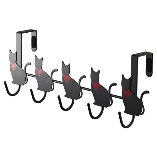Yamazaki Industrial Door Hanger Cat, 5-Piece Set, Horizontal, Black, 7935