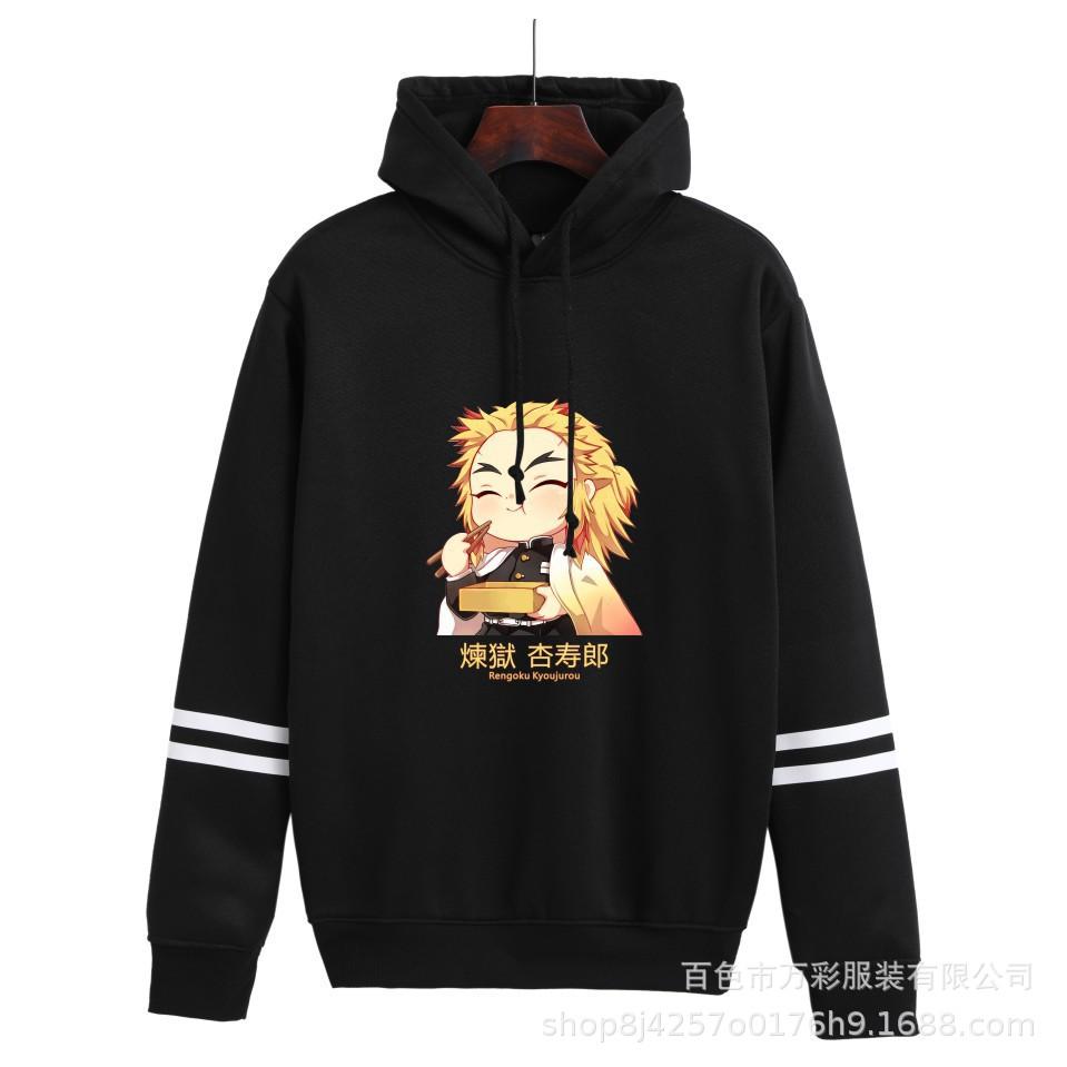 Japan Demon Slayer Kyojuro Related Hoodie Unisex Couple Printed Sweatshirt 0039