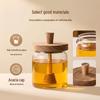 High Borosilicate Glass Honey Jar with Stirrer - Sealed Food Storage for Jam and Honey