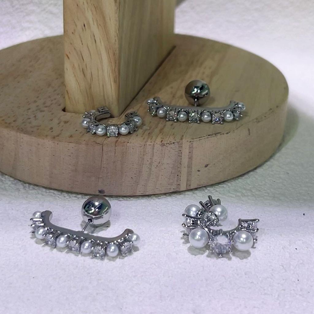 Heart Necklace Women's High Jewelry Set Luxury Pearl Necklace Earrings Ring Bracelet Suitable for Wedding Gifts