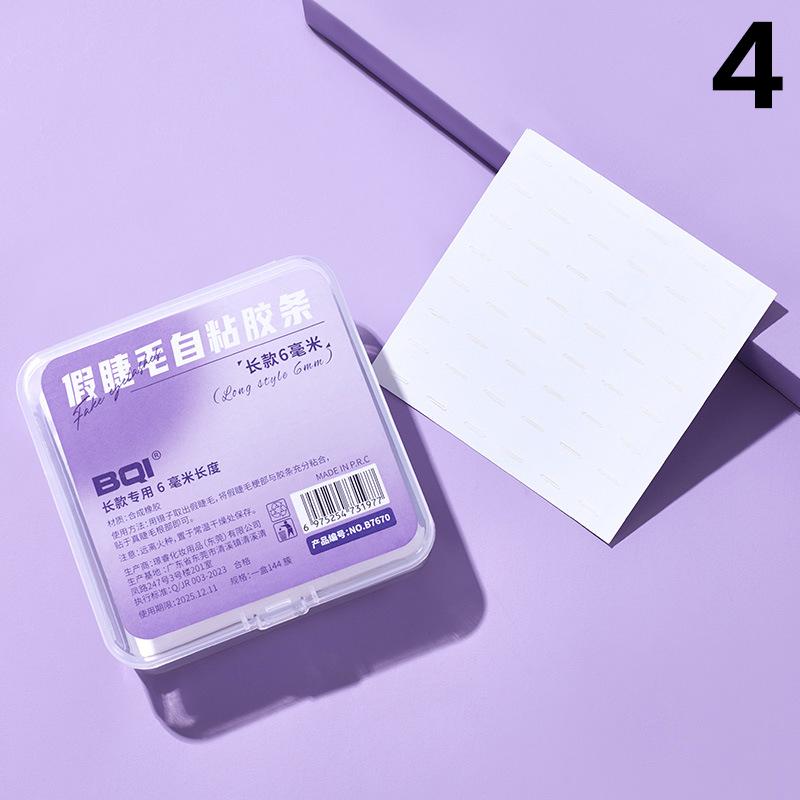 4mm&6mm Short/Long False EyeLashes Glue Strips White Glue-Free Jelly Self-Adhesive Eyelashes Strips False Eyelashes Makeup Tools