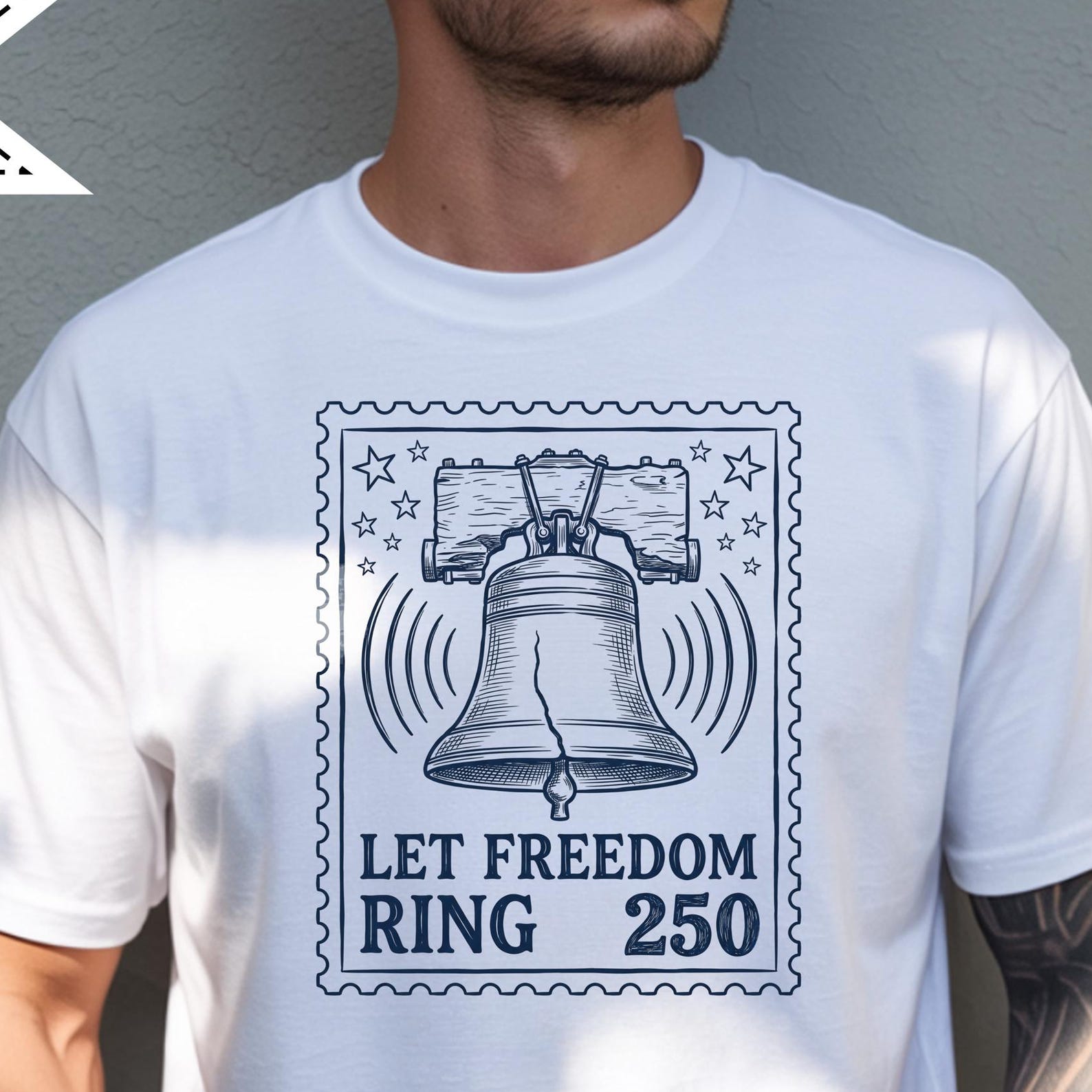 Let Freedom Ring Stamp Tee, Comfort Colors® 250 Years Freedom Top, Patriotic 4th July Tee 3XL