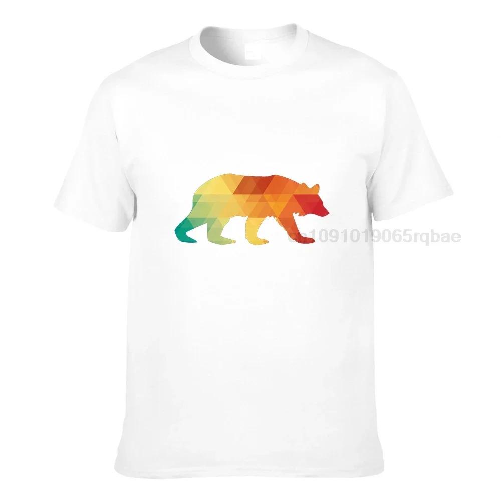 Bear Tshirt Make Your Own Shirt Geometric Animal T Shirt For Unisex Custom Tees High Quality Clothing Shirt