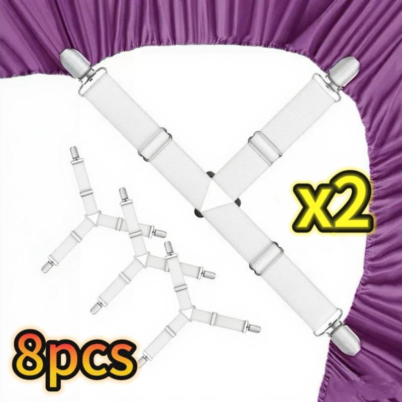 Adjustable Bed Sheet Grippers Belt Fastener Bed Sheet Clips Mattress Cover Blankets Quilt Holder Organize Gadgets