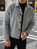 Men's Woolen Lapel Jacket: Versatile Single-Breasted Casual Fashion for Autumn and Winter.