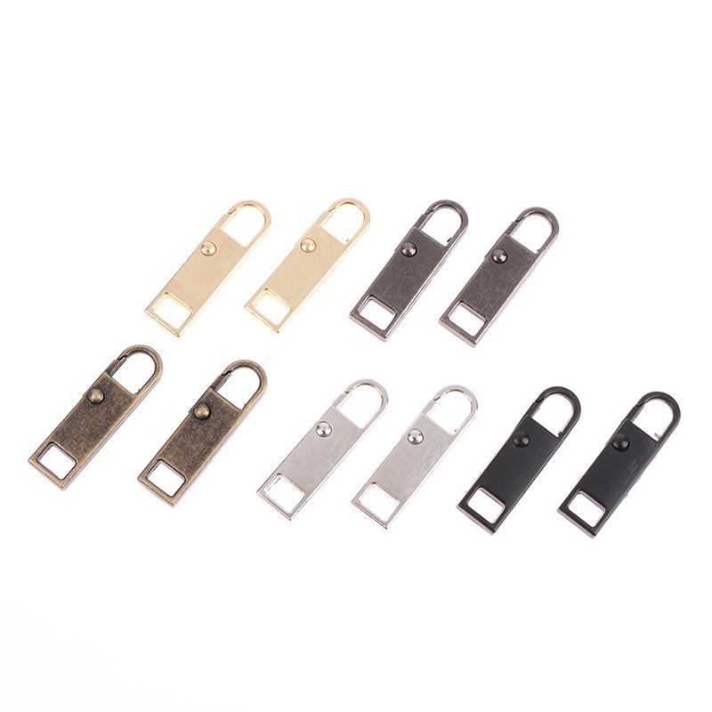 2Pcs Replacement Zipper Puller Detachable Zipper Puller Luggage Bag Coat Clothes Shoes Boots Metal Zipper Pendant Slider