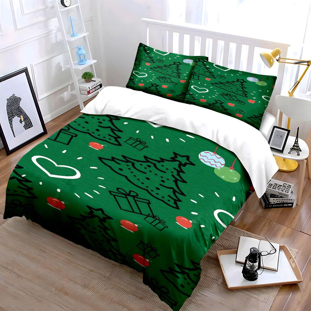 Festive evergreen dreams Bedding sets Duvet cover sets Duvet covers Pillowcases(1*Duvet Cover 2*Pillowcases without duvet insert)