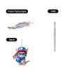 Acrylic Patriotic Tree Hanging Decoration Flat Cat Shaped Ornament for Independence Day Party Home Office Event Display