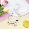 Transparent Card Holder Cartoon Animal Print ID Card Badge Holder Case Kawaii Cartoon Cute Student Bus Card Cover