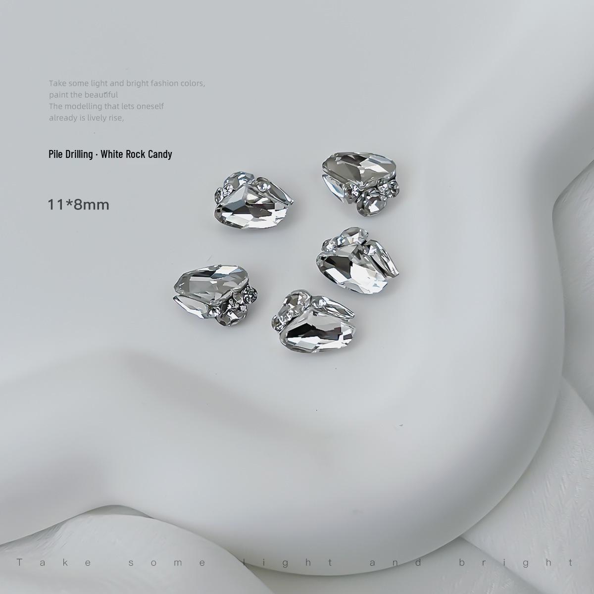 Nail Art Crystal & Pearl Rhinestone Tips with Inlaid Balls – Accessories